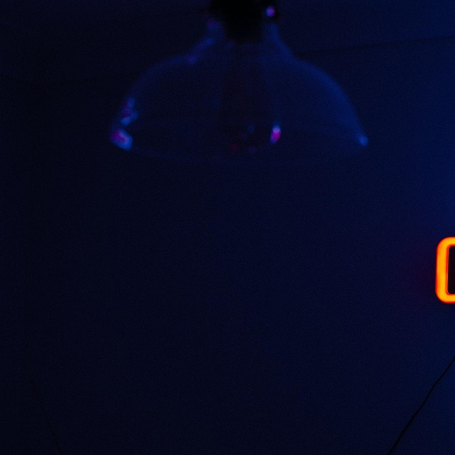 lab beaker neon dark